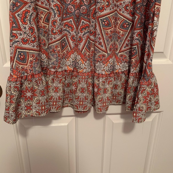Paisley Print Cold Shoulder Midi Dress - Picture 3 of 5